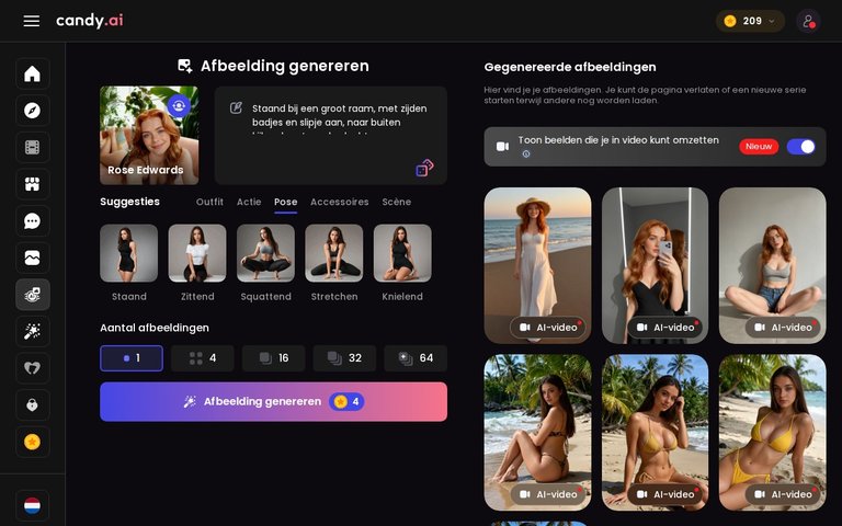 Afbeeldingengenerator van Candy AI