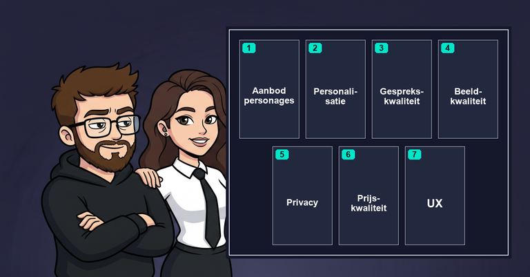 Daan en Vanessa presenteren de 7 beoordelingscriteria van de AI-Vriendin-methode