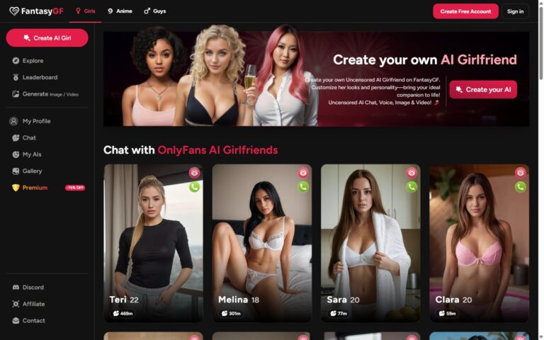 FantasyGF OnlyFans-catalogus met Teri, Melina, Sara, Clara