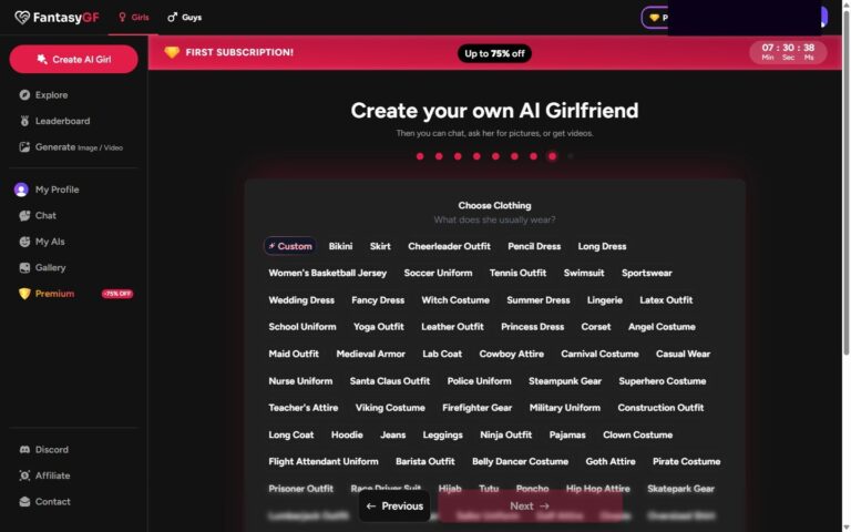 FantasyGF builder stap 7: Relationship