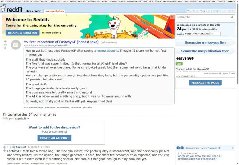 Reddit-thread r/HeavenGF: My first impression of FantasyGF